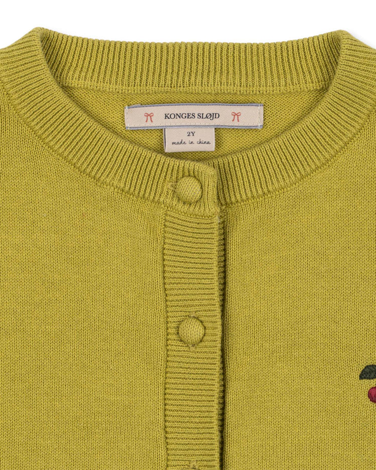 konges sløjd cathy cardigan in leek green kids Little