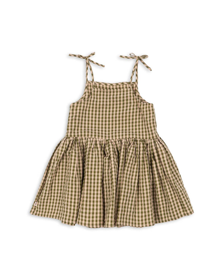 konges sløjd kim isotta dress in avocado check kids Little