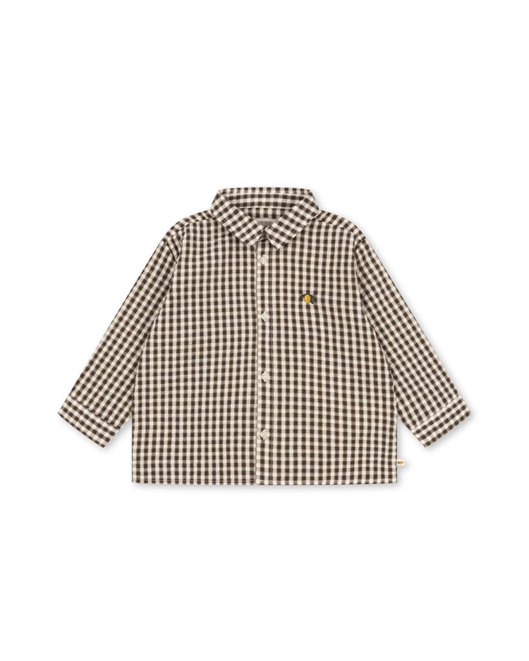 konges sløjd kim long sleeve shirt in choco check kids Little