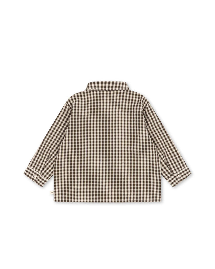 konges sløjd kim long sleeve shirt in choco check kids Little