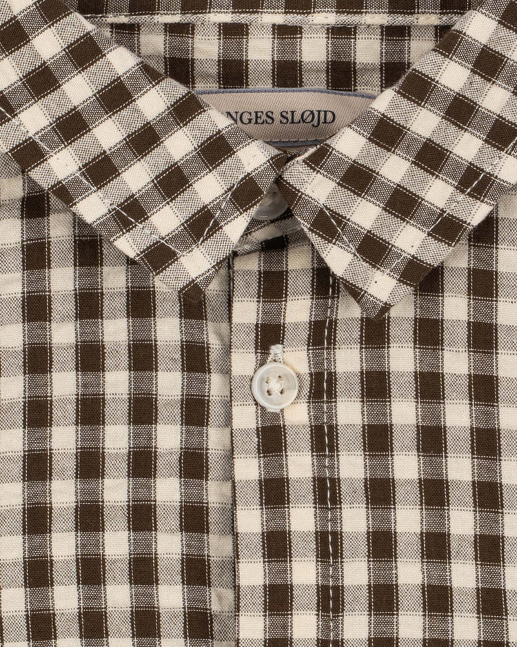 konges sløjd kim long sleeve shirt in choco check kids Little