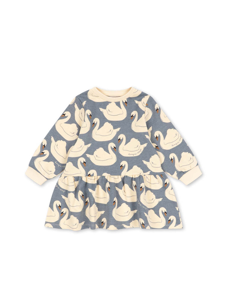 konges sløjd loupy print sweat dress in swan kids Little