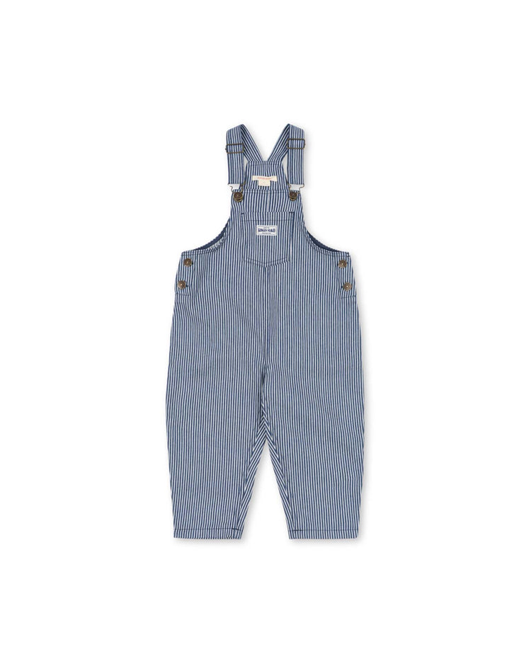 konges sløjd luc overalls in blue stripe kids Little