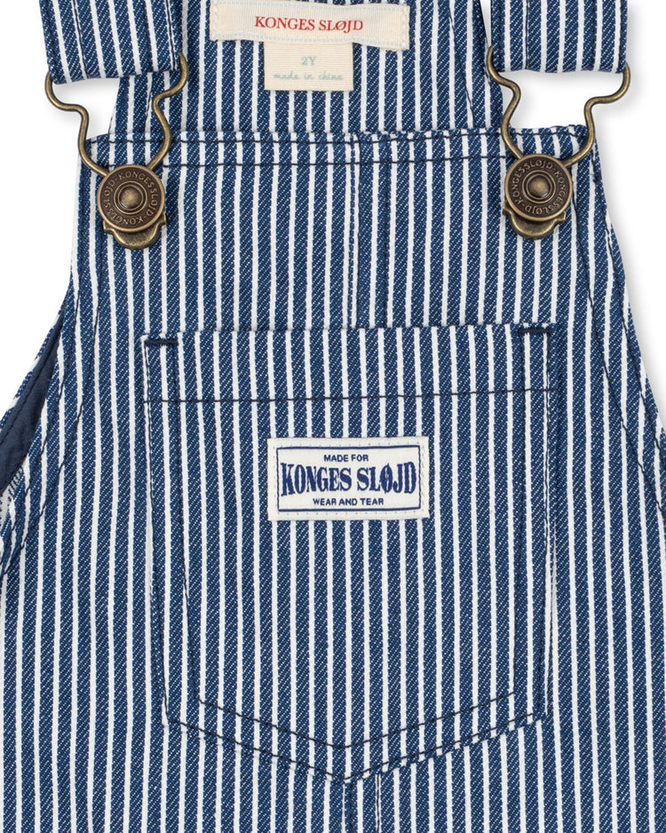 konges sløjd luc overalls in blue stripe kids Little