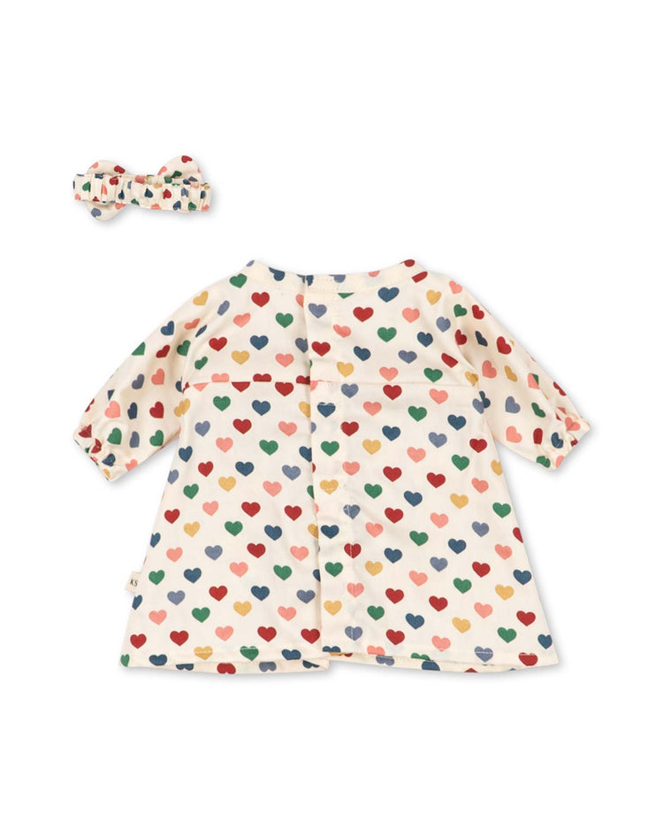 konges sløjd doll clothes set in coeur coloré play Little