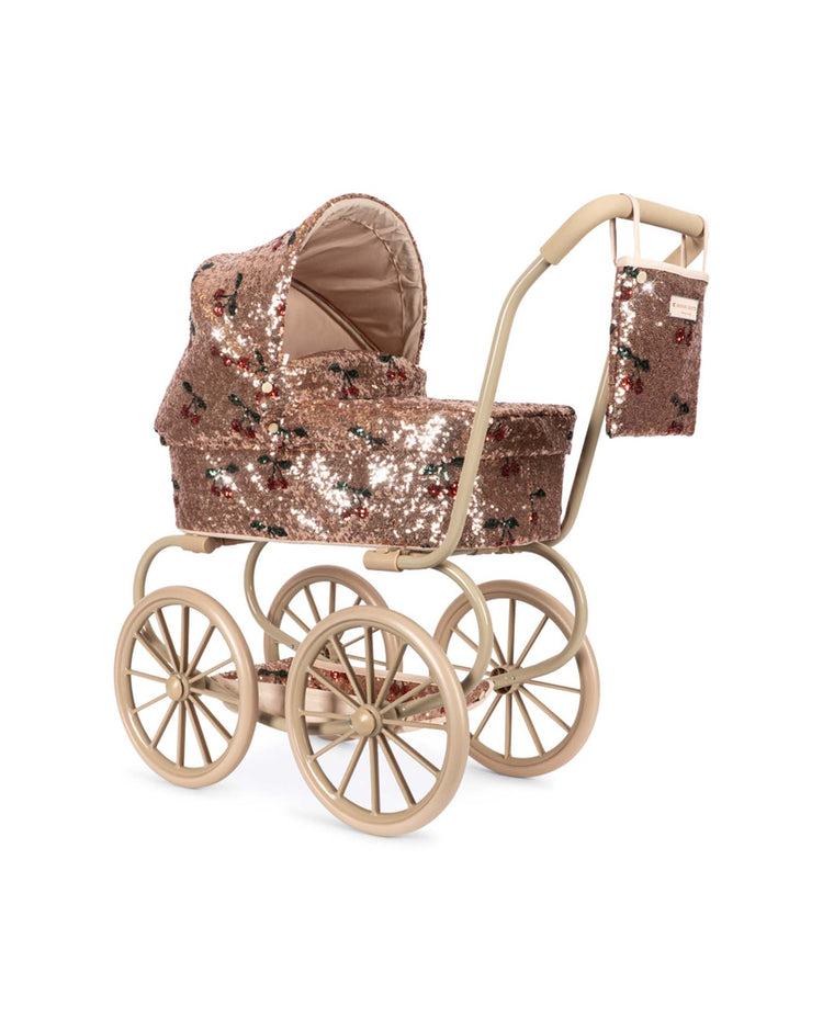 konges sløjd sparkly minnie doll pram in cherry sequin play Little
