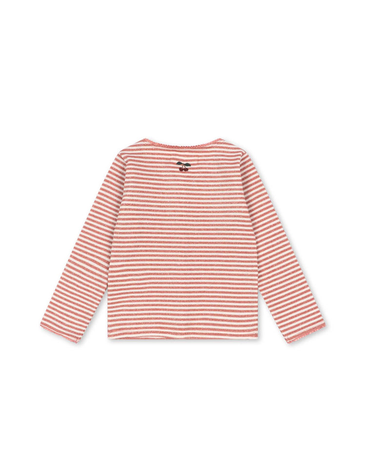 konges sløjd roli stripe cardigan in rose cream stripe kids Little