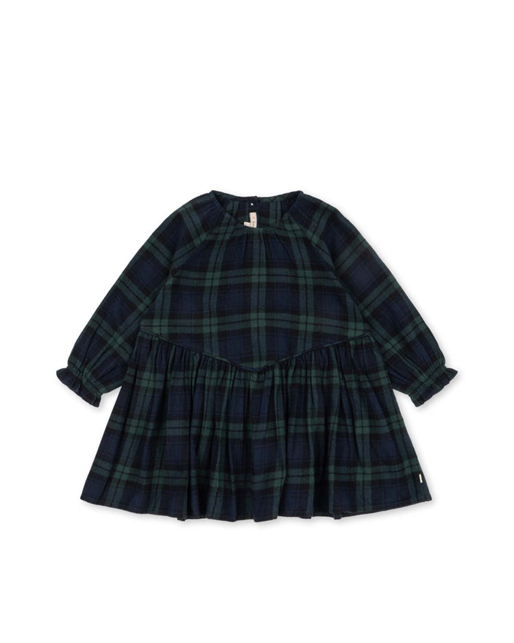 konges sløjd checky dress in green check kids Little