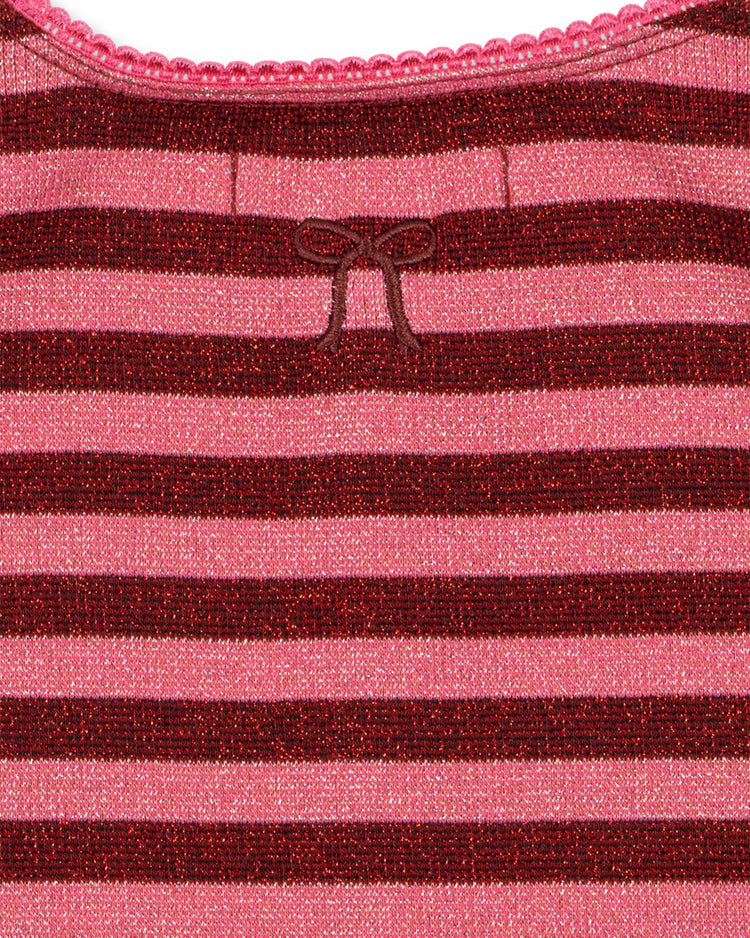 roli stripe cardigan in pinky stripe