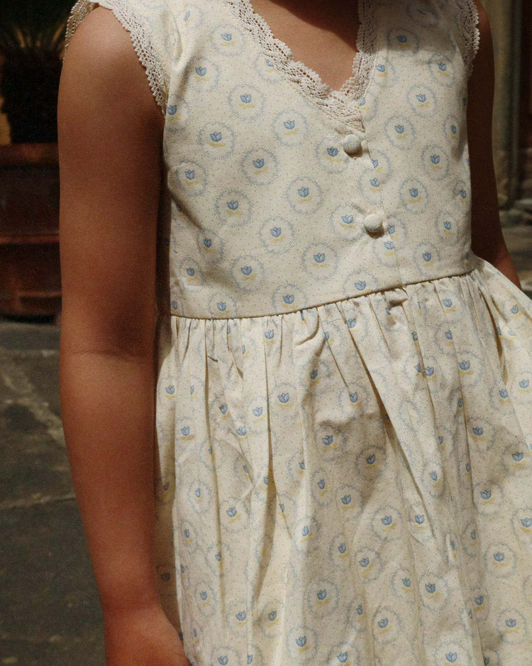 konges sløjd coeur lace dress in ciel mirage kids Little