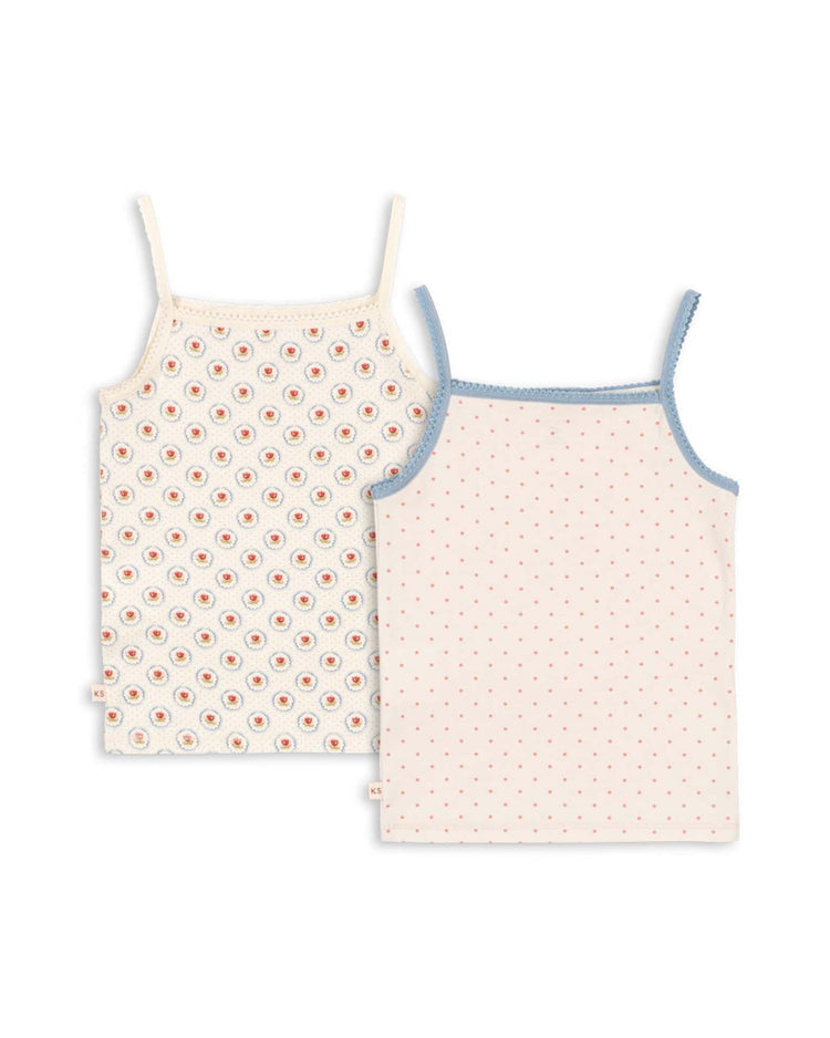 konges sløjd basic strap tops in pirouette dot + mirage kids Little