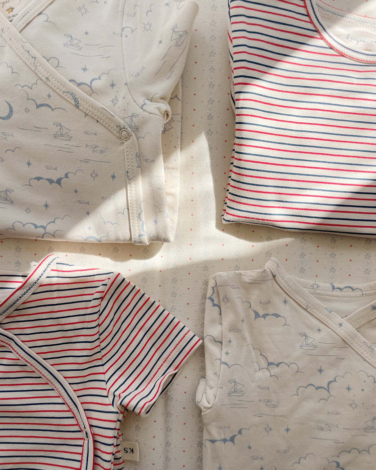 konges sløjd basic long sleeve body in stripe tricolore petit baby Little