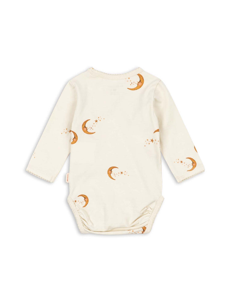 konges sløjd basic long sleeve newborn bodysuit in moon baby Little