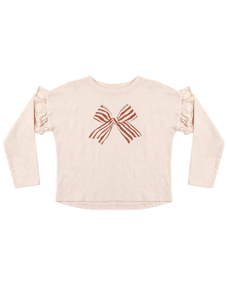 rylee + cru ruffle long sleeve tee in bow kids Little