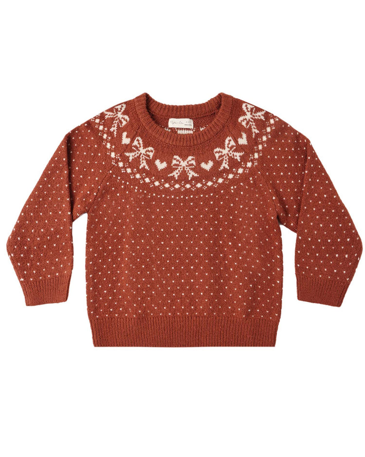 rylee + cru fair isle sweater in ruby kids Little