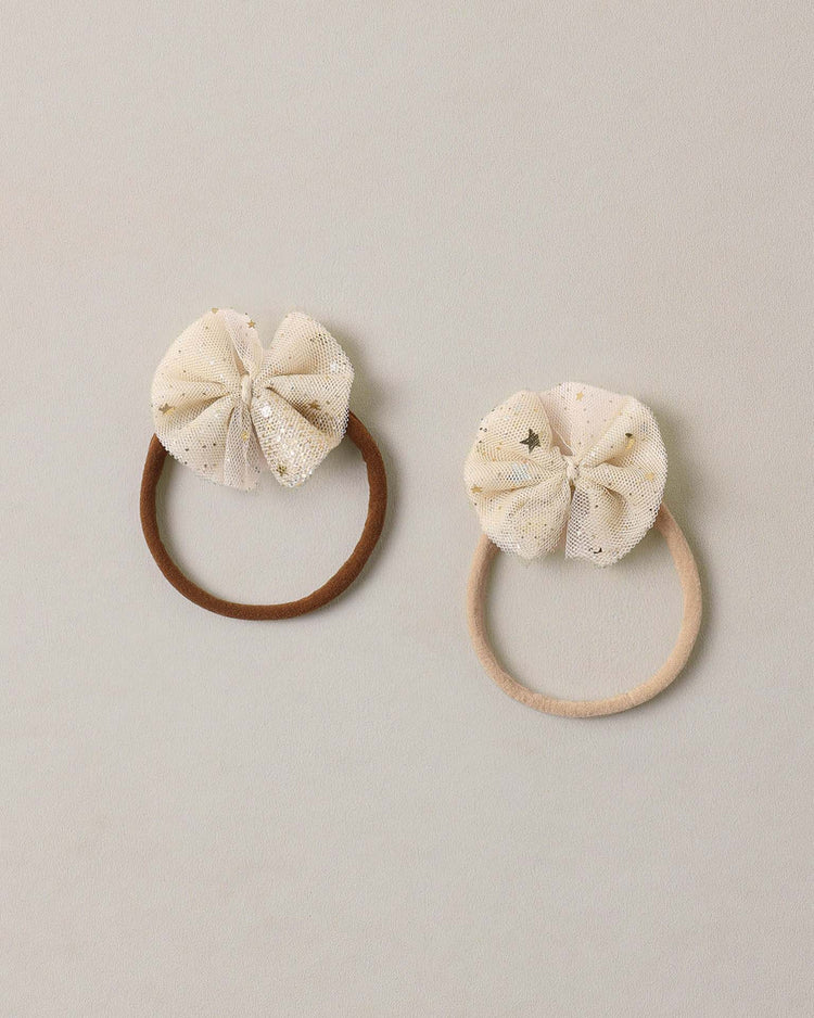 noralee flutter tulle headband in champagne accessories Little