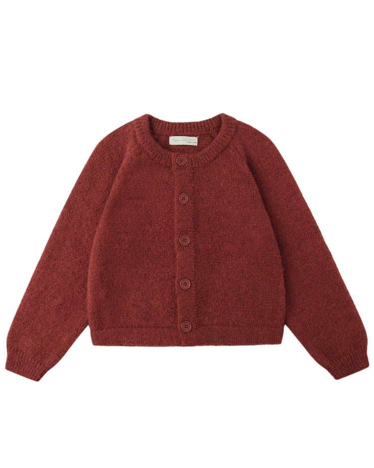 fuzzy cardigan in ruby