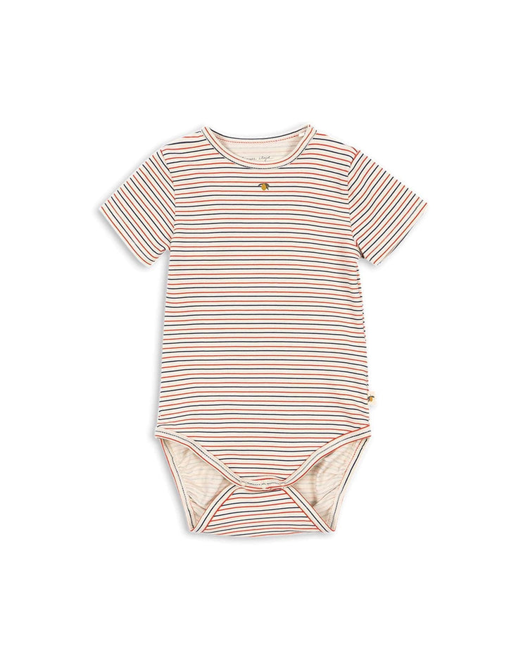 konges sløjd basic short sleeve body in stripe tricolore petit baby Little