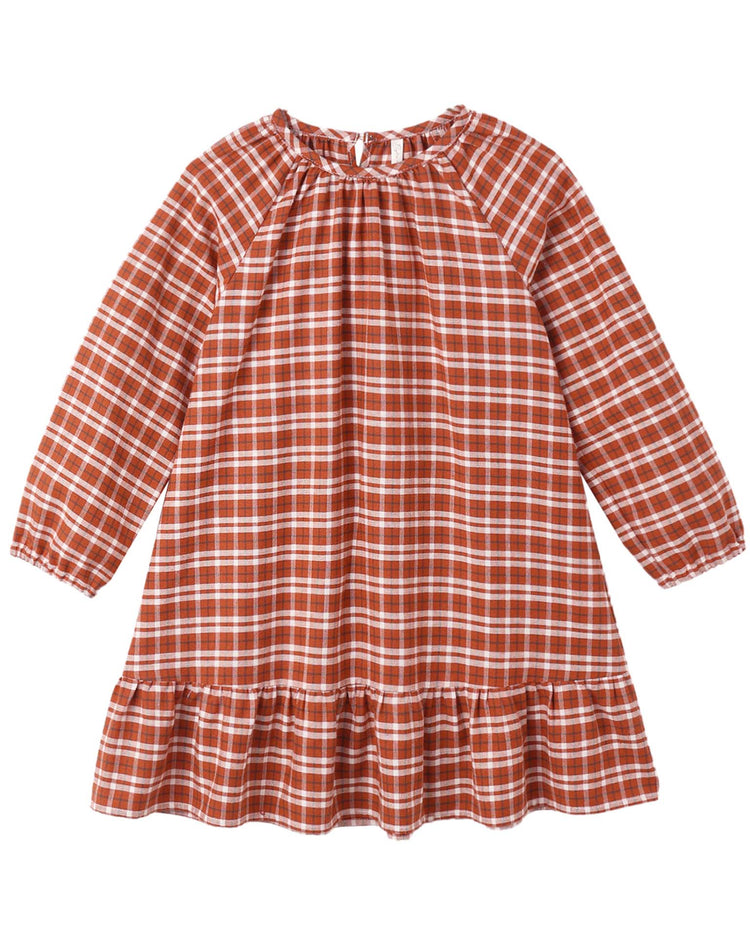 rylee + cru holly nightgown in ruby plaid kids Little