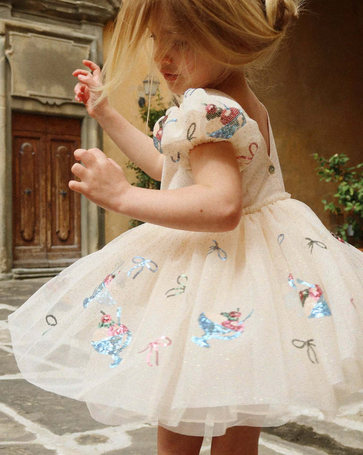 konges sløjd yvonne puff dress in gelato kids Little