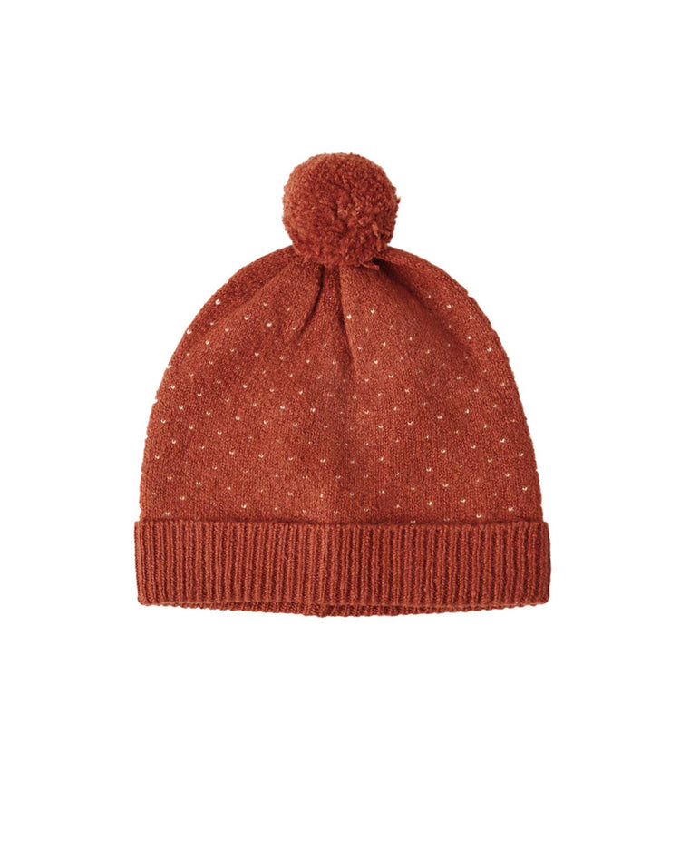 beanie in ruby birdseye