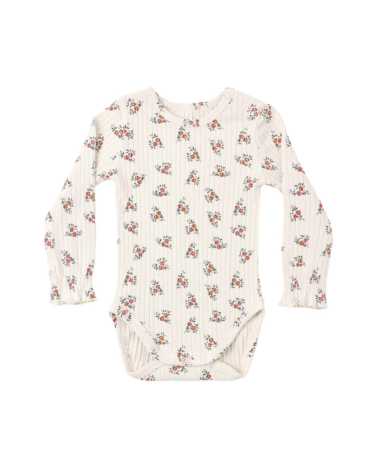 rylee + cru smyth bodysuit in ruby bloom baby Little