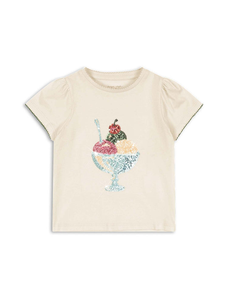 konges sløjd famo puff tee in buttercream kids Little