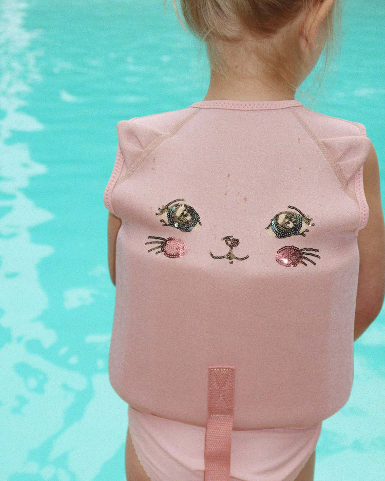 konges sløjd kitty swim vest in powder pink kids Little