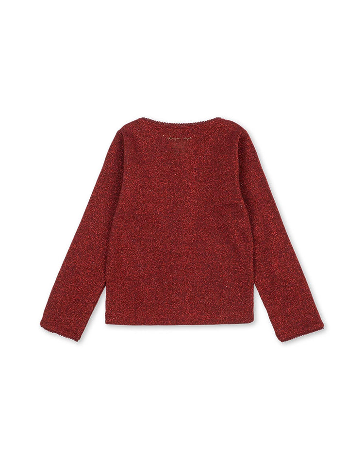 konges sløjd roli cardigan in red dahlia kids Little