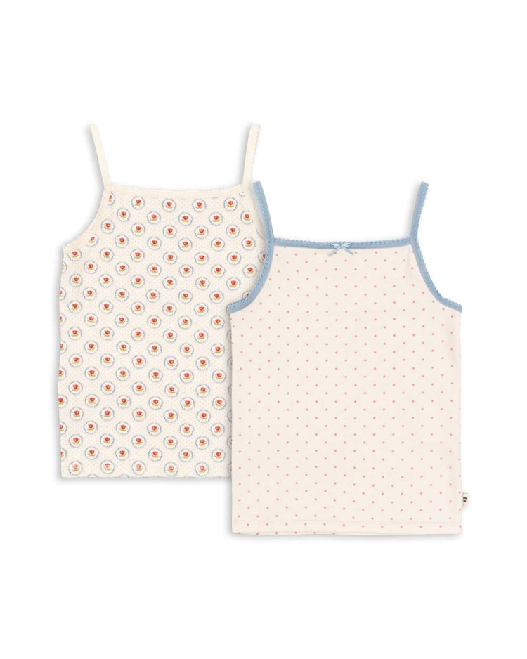 konges sløjd basic strap tops in pirouette dot + mirage kids Little
