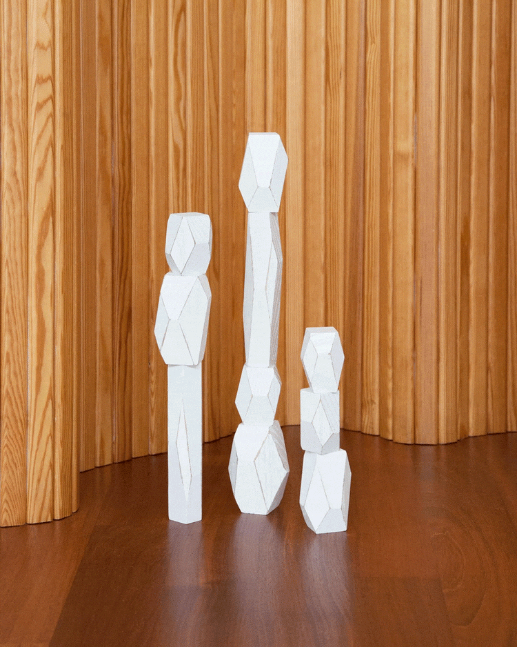 Little areaware play balancing blocks in white