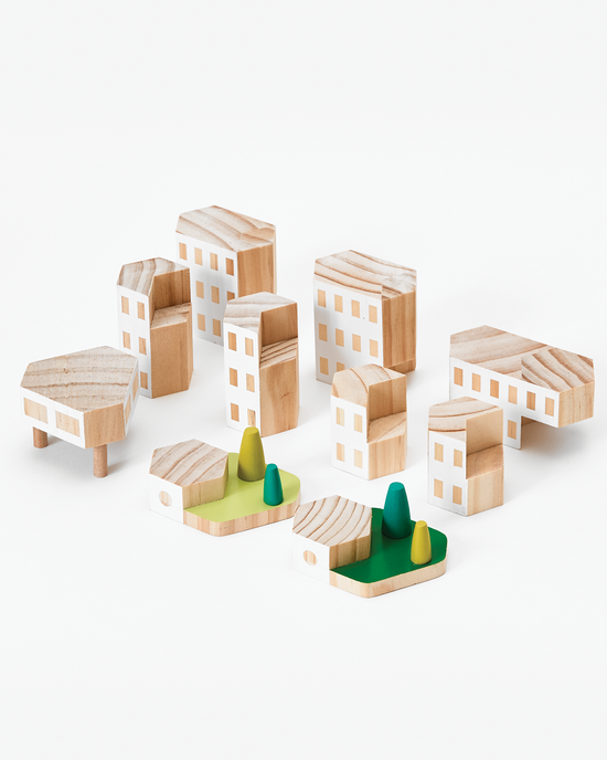 Little areaware play blockitecture garden city