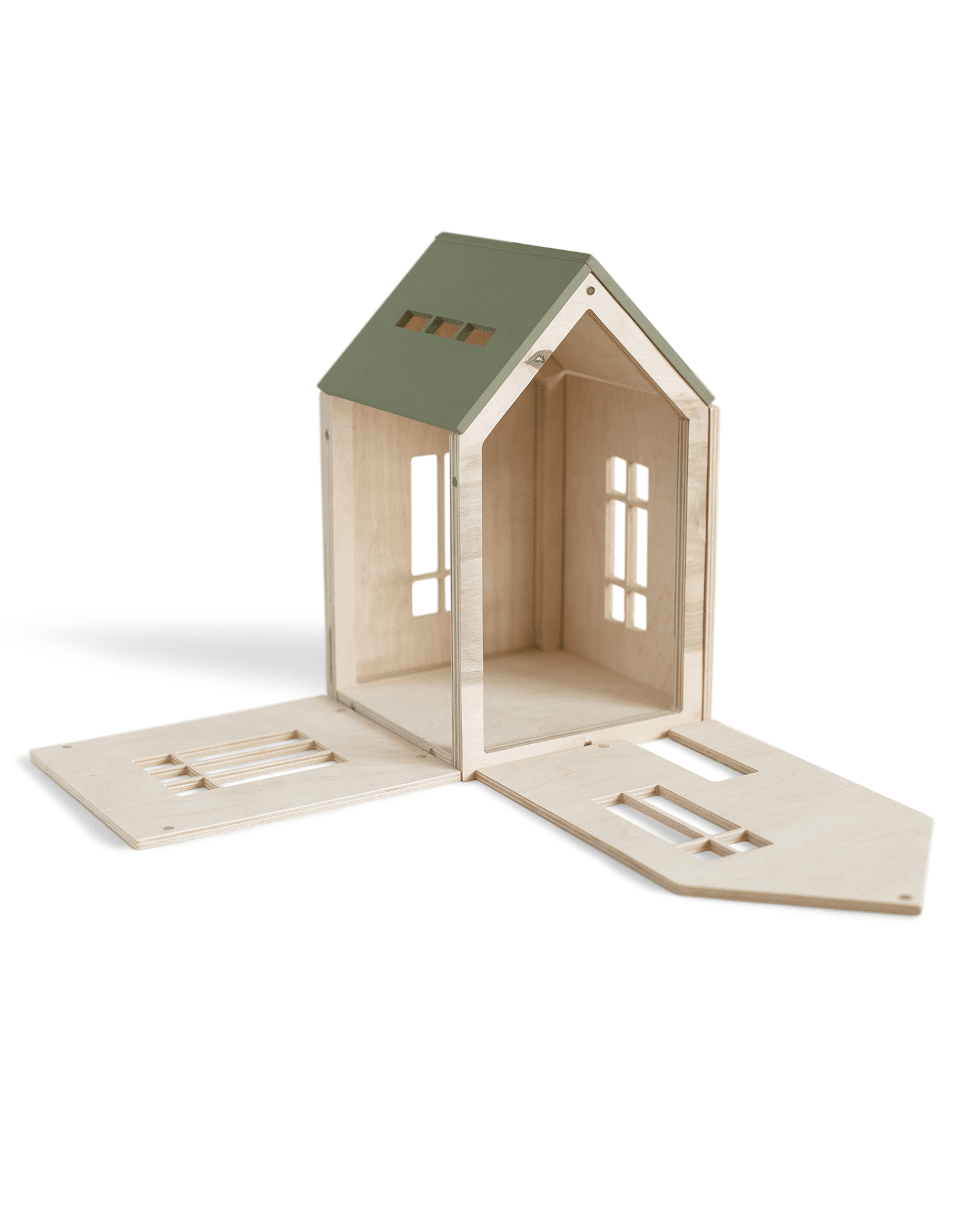 large magnetic dollhouse in khaki – Little