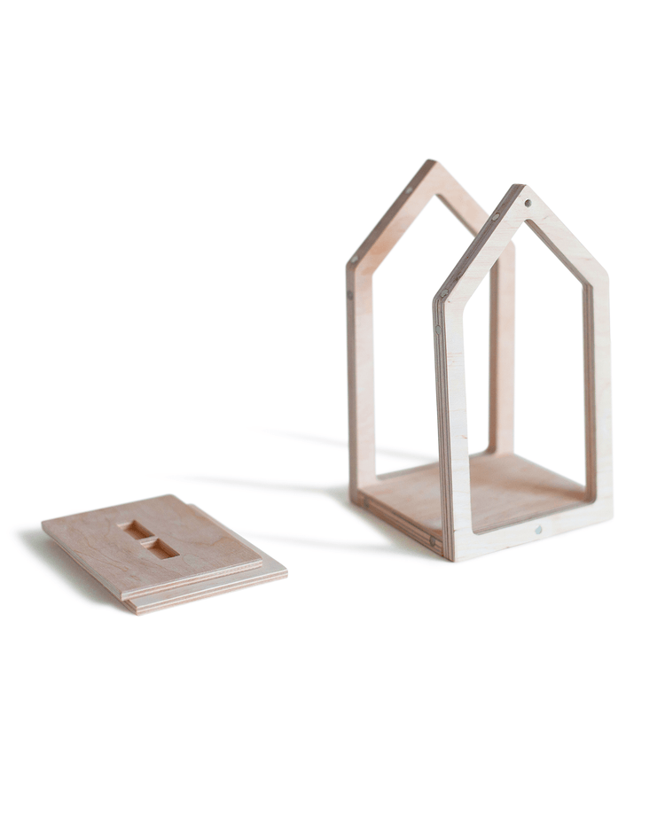 Little babai play medium magnetic dollhouse in grey