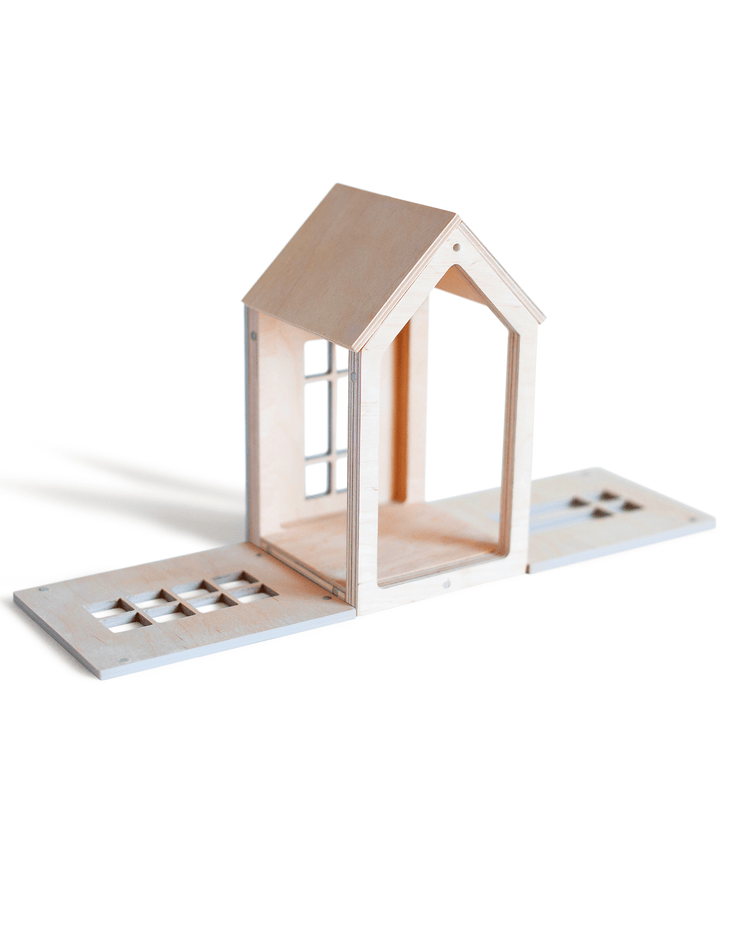 Little babai play medium magnetic dollhouse in grey