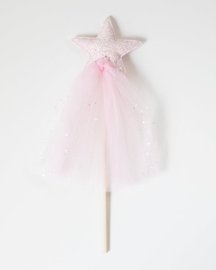 Little bailey + ava play glitter sparkle magic wand in light pink + pink