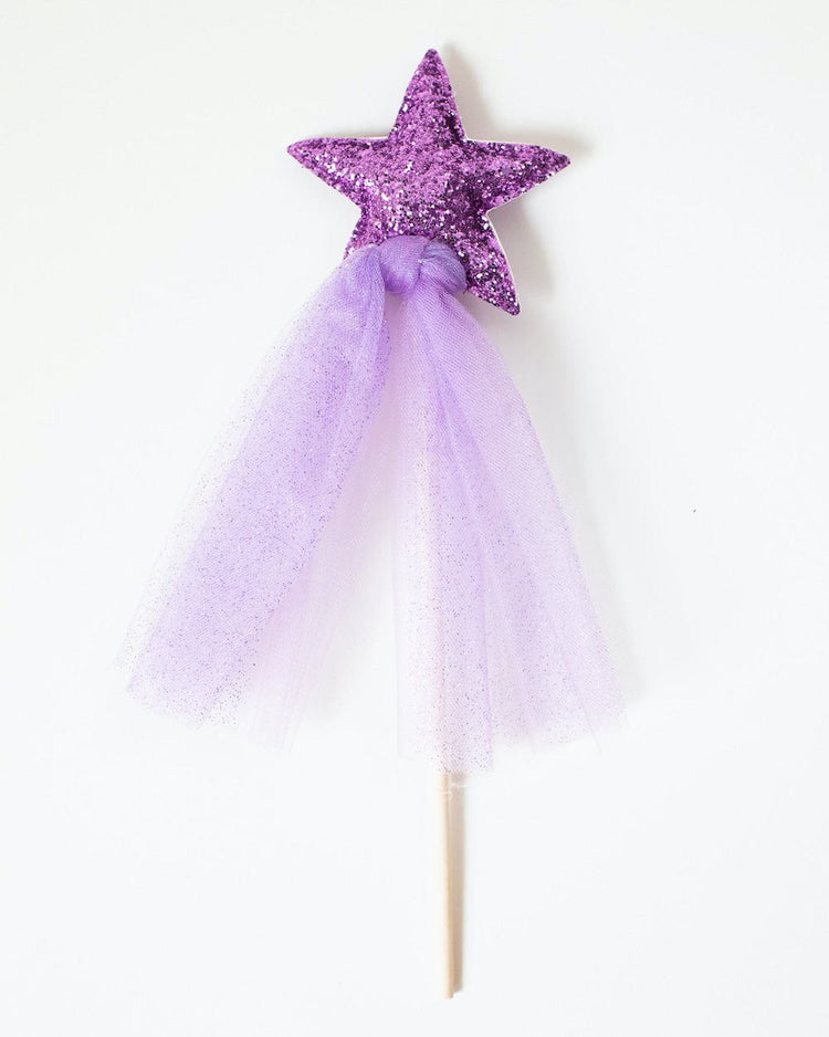 Little bailey + ava play glitter sparkle magic wand in purple + purple