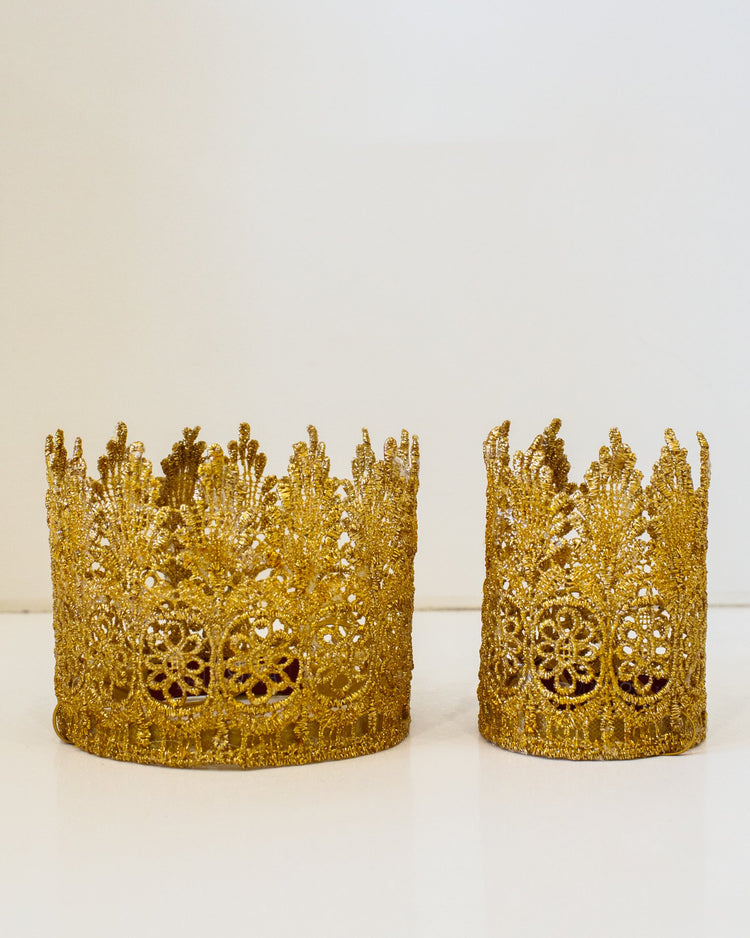 Little bailey + ava accessories large gold top hat crown