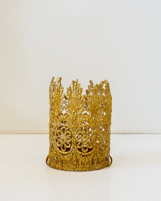 Little bailey + ava accessories small gold top hat crown