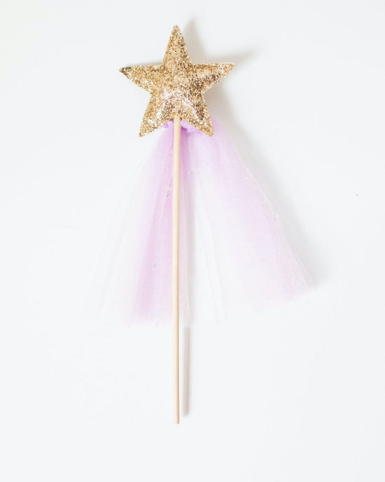 Little bailey + ava play unicorn glitter sparkle magic wand in gold