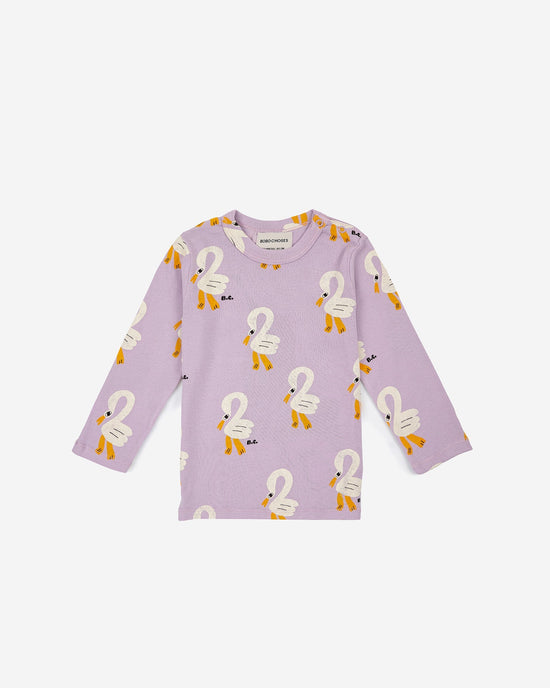 Little bobo choses baby pelican all over long sleeve t-shirt