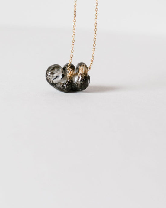 Little camp hollow accessories baby sloth necklace