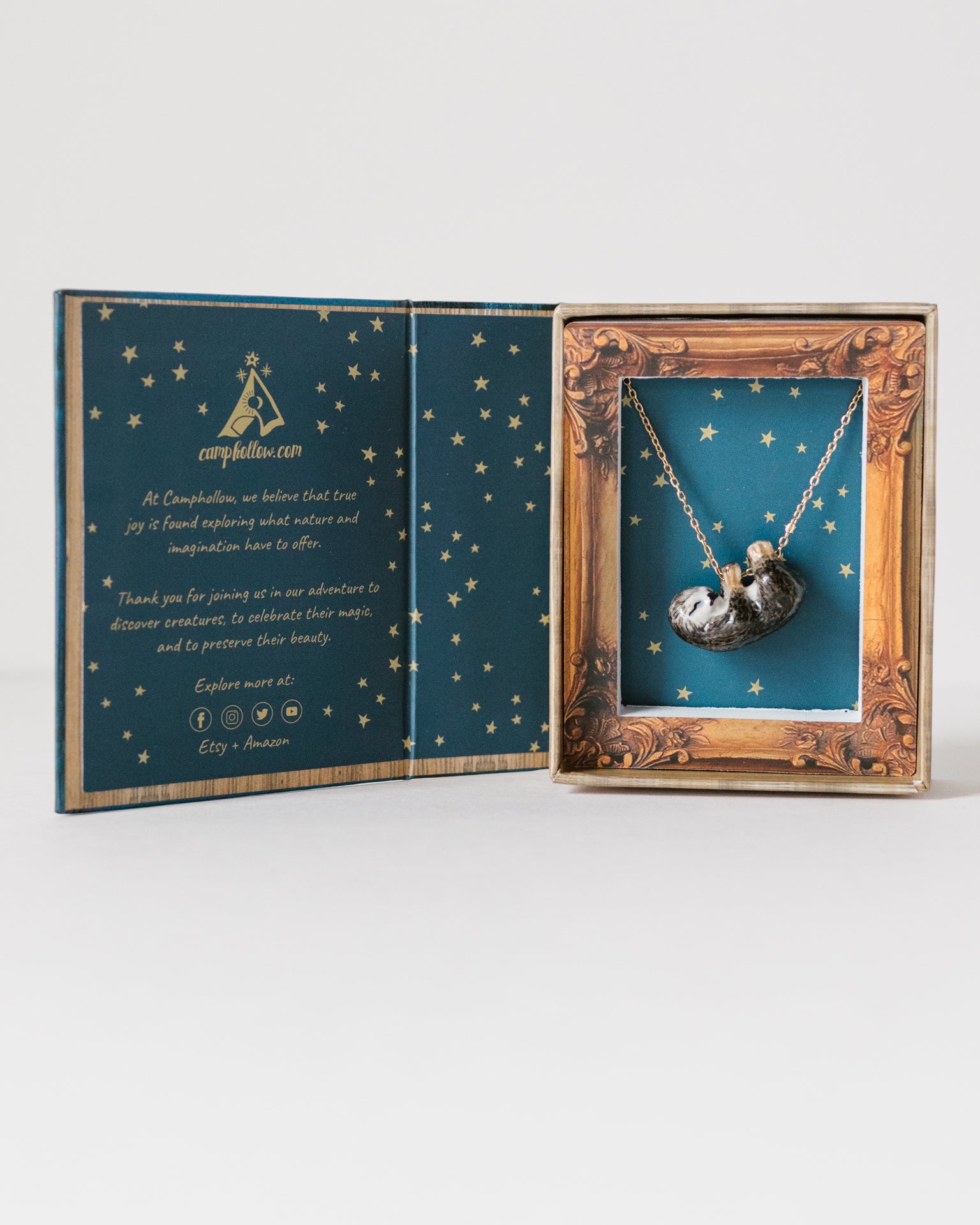Little camp hollow accessories baby sloth necklace