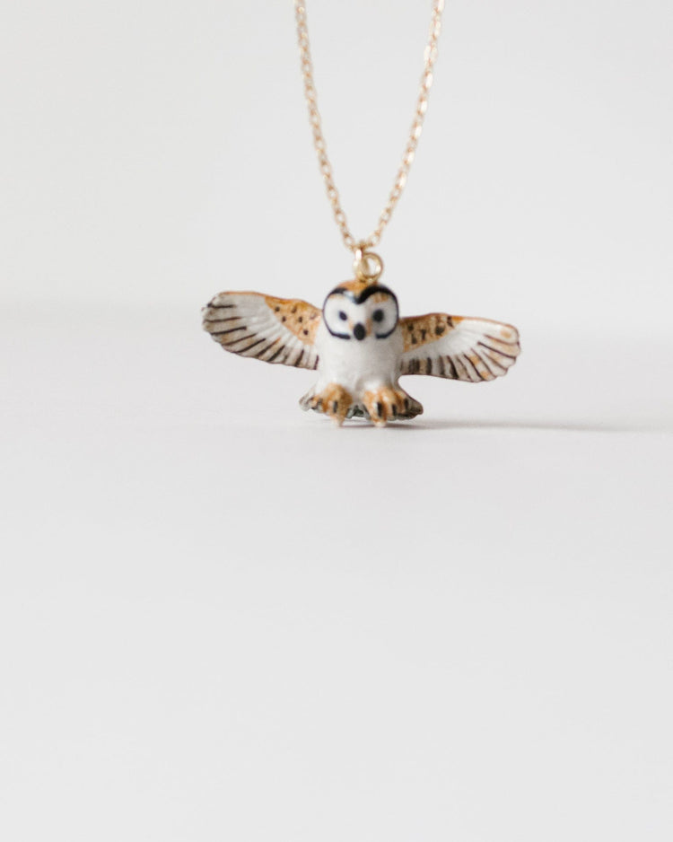 Little camp hollow accessories barn owl necklace