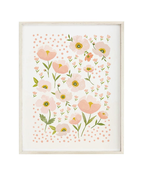 Little clementine kids room blush bloom art print