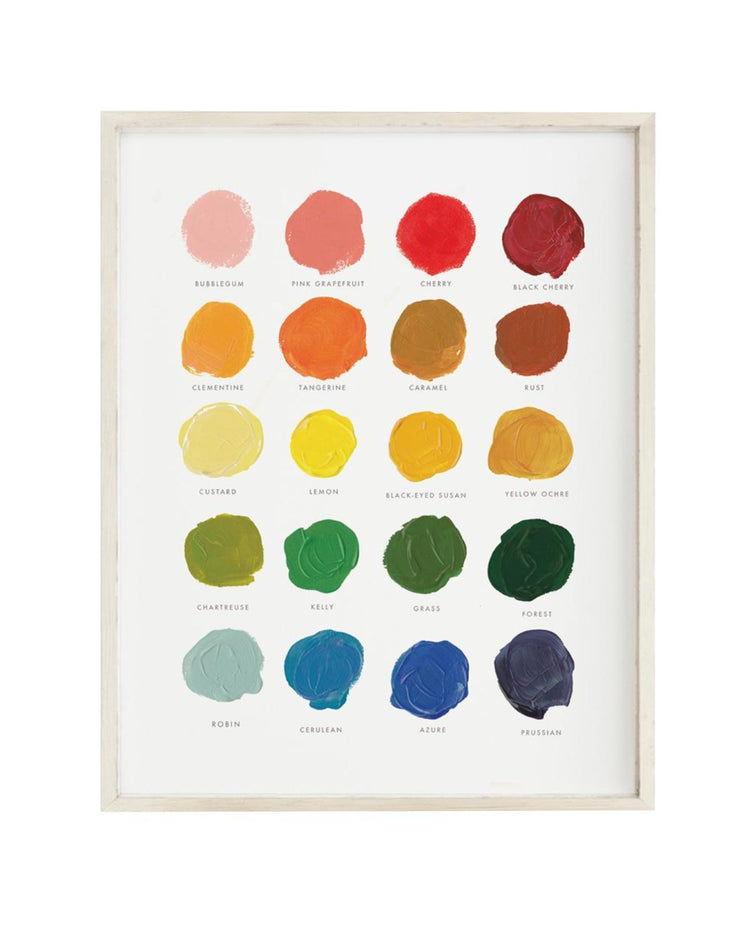 Little clementine kids room color palette art print