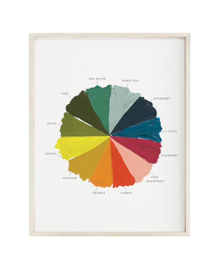 Little clementine kids room color wheel art print
