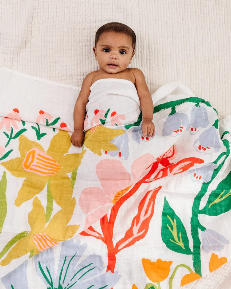 Little clementine kids accessories cottage garden swaddle