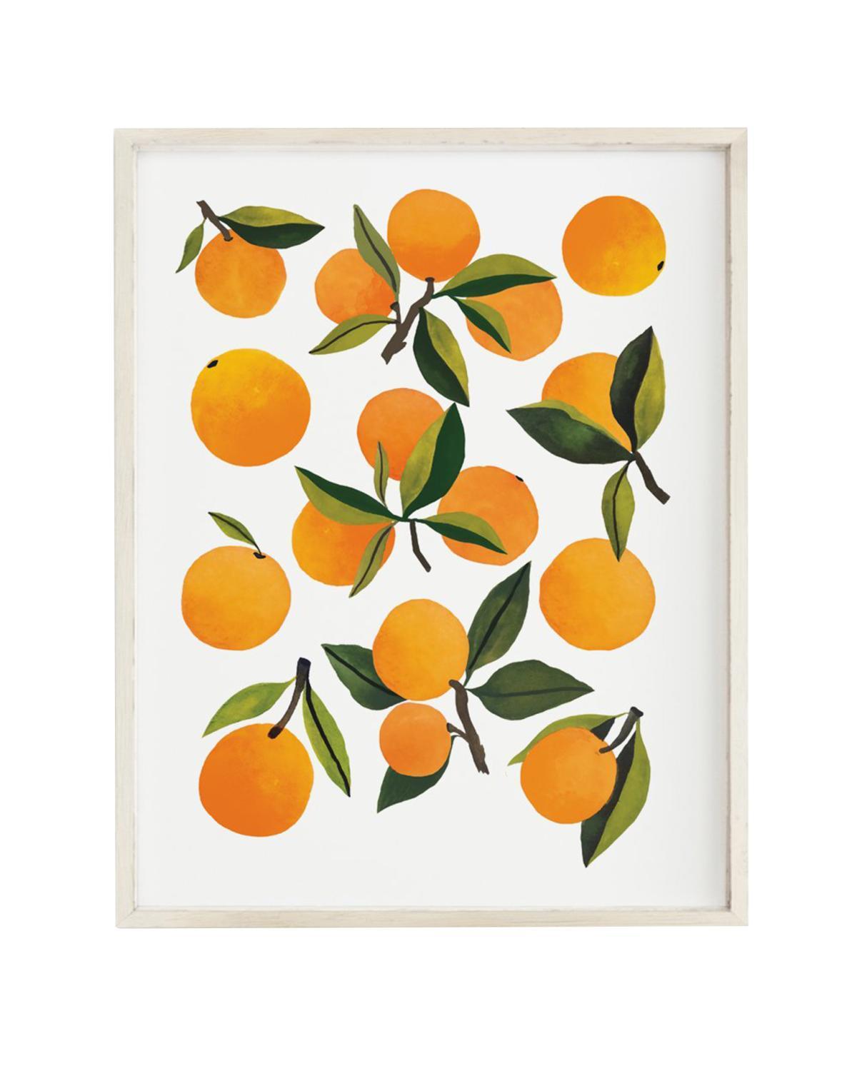 Little clementine kids room fresh clementines art print