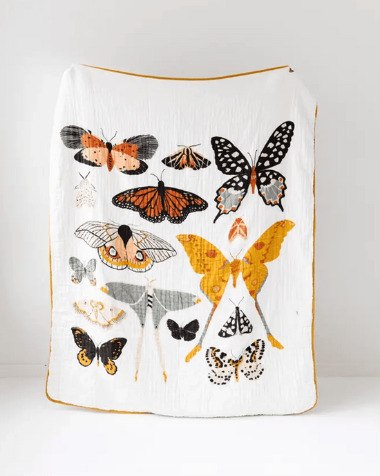 Little clementine kids room large butterfly collector throw